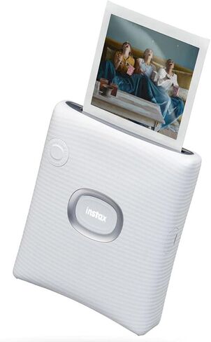 مجموعة أدوات بدء تشغيل الطابعة الذكية Instax Square Link - أبيض رمادي مع ألبوم وفيلم Instax Square (10 عروض) in Kuwait