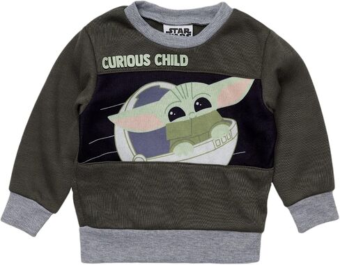 طقم من قطعتين من STAR WARS Baby Boys Baby Yoda سويت شيرت صوف بأكمام طويلة ورقبة دائرية وسروال للركض (أخضر/رمادي/أسود، 24 شهرًا) in Saudi Arabia