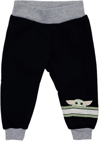 طقم من قطعتين من STAR WARS Baby Boys Baby Yoda سويت شيرت صوف بأكمام طويلة ورقبة دائرية وسروال للركض (أخضر/رمادي/أسود، 24 شهرًا) in Saudi Arabia
