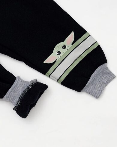 طقم من قطعتين من STAR WARS Baby Boys Baby Yoda سويت شيرت صوف بأكمام طويلة ورقبة دائرية وسروال للركض (أخضر/رمادي/أسود، 24 شهرًا) in Saudi Arabia