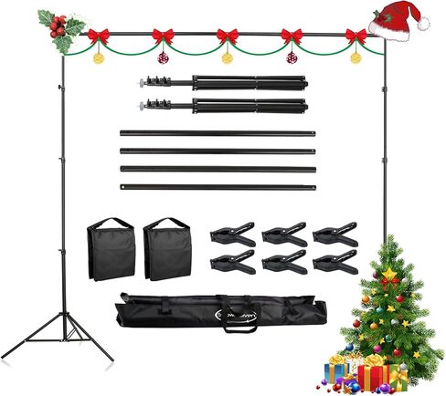 Background Stand,Adjustable Photo Backdrop Stand with Carry Bag for Photography Photo Video Studio, Photography Studio, Birthday Party (6.6 x 10 ft) in Saudi Arabia