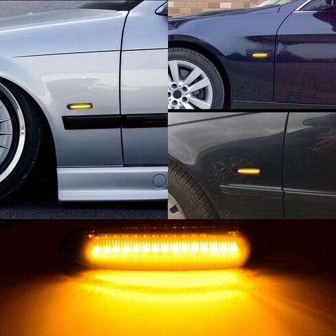2x Side Marker light for E46 1999-2001 3 Series Sedan 316i 318i 320i 323i 328i 318d 320d & 1999-2003 3 Series Coupe 318ci 320ci 323ci 325ci 328ci 330ci Turn Signal Light Clear Lens in Saudi Arabia