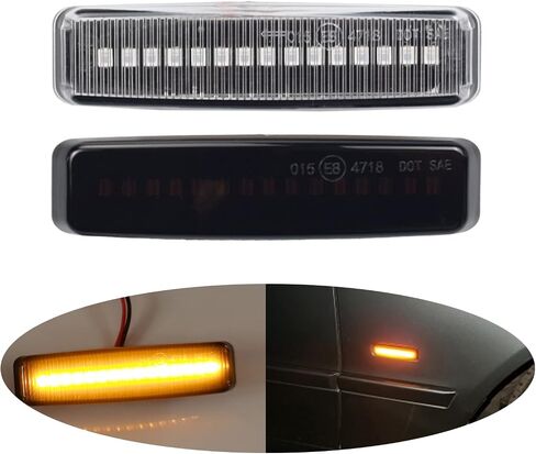 2x Side Marker light for E46 1999-2001 3 Series Sedan 316i 318i 320i 323i 328i 318d 320d & 1999-2003 3 Series Coupe 318ci 320ci 323ci 325ci 328ci 330ci Turn Signal Light Clear Lens in Saudi Arabia