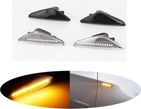 2x Side Marker light for E46 1999-2001 3 Series Sedan 316i 318i 320i 323i 328i 318d 320d & 1999-2003 3 Series Coupe 318ci 320ci 323ci 325ci 328ci 330ci Turn Signal Light Clear Lens in Saudi Arabia