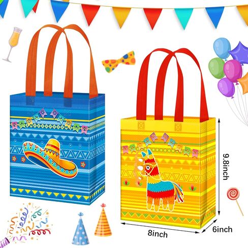 Hosuly 36 Pieces Tropical Hawaiian Tote Bags Summer beach Pool Bags with Handles Reusable Wrapping Bags Colorful Non woven Bags for Luau Tropical Beach Holiday Party Favors (Summer) in Saudi Arabia