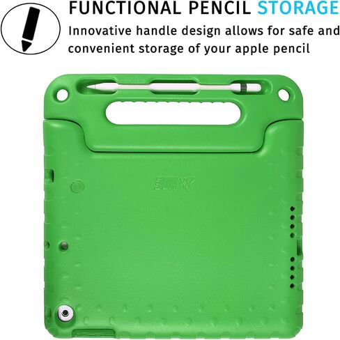 حافظة HDE iPad الجيل التاسع للأطفال مع واقي شاشة مدمج وغطاء iPad مقاوم للصدمات مقاس 10.2 بوصة مع حامل مقبض يناسب الجيل التاسع 2021 والجيل الثامن 2020 والجيل السابع 2019 Apple iPad 10.2 - أزرق in Kuwait