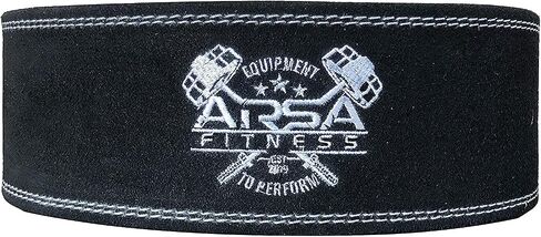 Arsa Fitness Weightlifting Adjustable Lever Belt for Men & Women Real Cow Hide Leather for Powerlifting Back Support Workout Deadlifts Squats 10MM Thickness 4" Width - Nighthawk in Saudi Arabia