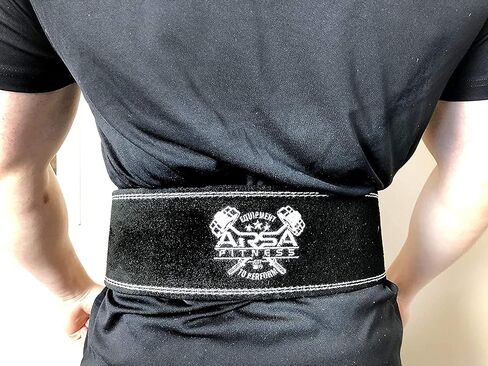 Arsa Fitness Weightlifting Adjustable Lever Belt for Men & Women Real Cow Hide Leather for Powerlifting Back Support Workout Deadlifts Squats 10MM Thickness 4" Width - Nighthawk in Saudi Arabia