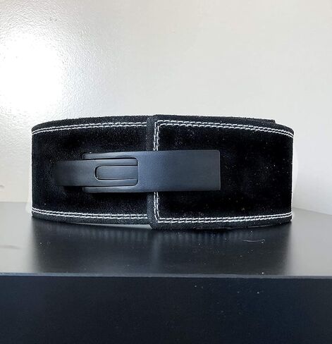 Arsa Fitness Weightlifting Adjustable Lever Belt for Men & Women Real Cow Hide Leather for Powerlifting Back Support Workout Deadlifts Squats 10MM Thickness 4" Width - Nighthawk in Saudi Arabia