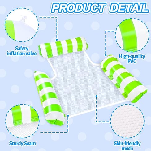 Inflatable Pool Floats Adult,Inflatable Float Chairs,Inflatable Swimming Pool Float Water Hammock Multi-Purpose Pool Float,Pool Lounge Floating Chair for Outdoor, Beach,Pool, Lake in Saudi Arabia