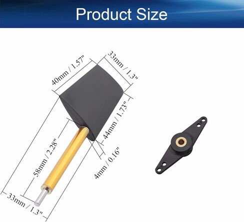 Heyiarbeit RC Boat Rudder with Straight Servo Arm 28mm, Rudder Pad Thickness 4.4mm FXB-QJFXD 1 Set in Saudi Arabia