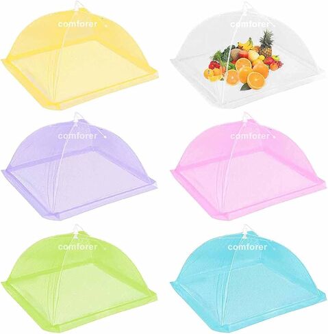 4 Pack Food Cover Mesh Food Tent, 2 * 17 Inches and 2 * 14 Inches, Pop-Up Umbrella Screen Tents, Collapsible and Reusable Patio Net for BBQ, Picnics, Parties, Camping, Outdoor in Saudi Arabia