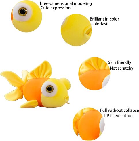 13.8" Goldfish Plush Stuffed Animal Soft Cute Goldfish Hug Doll Pillow Yellow in Saudi Arabia