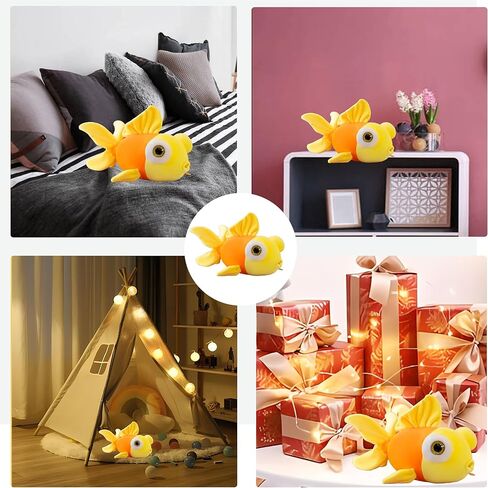 13.8" Goldfish Plush Stuffed Animal Soft Cute Goldfish Hug Doll Pillow Yellow in Saudi Arabia