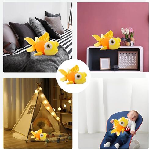 13.8" Goldfish Plush Stuffed Animal Soft Cute Goldfish Hug Doll Pillow Yellow in Saudi Arabia
