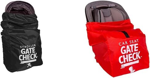 J.L. Childress Gate Check Bag for Single & Double Strollers - Stroller Bag for Airplane - Large Stroller Travel Bag for Airplane - Air Travel Stroller Bag - Red in Saudi Arabia