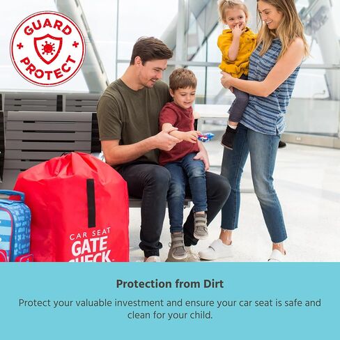 J.L. Childress Gate Check Bag for Single & Double Strollers - Stroller Bag for Airplane - Large Stroller Travel Bag for Airplane - Air Travel Stroller Bag - Red in Saudi Arabia