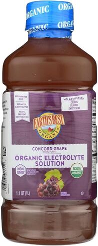 Earth's Best Organic Toddler Drink, Organic Electrolyte Solution for Children 2 Years and Older, Organic Apple Citrus Drink with Zinc, 1 Liter Bottle (Pack of 4) in Kuwait