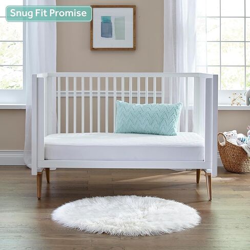 Firm Rest Antibacterial 2-Stage Dual Firmness Waterproof Baby Crib Mattress & Toddler Bed Mattress, 204 Premium Coils, Medical-Grade Surface, Hypoallergenic, Made in USA, 52"X28" in Kuwait