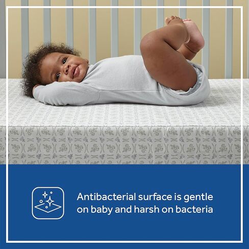 Firm Rest Antibacterial 2-Stage Dual Firmness Waterproof Baby Crib Mattress & Toddler Bed Mattress, 204 Premium Coils, Medical-Grade Surface, Hypoallergenic, Made in USA, 52"X28" in Kuwait