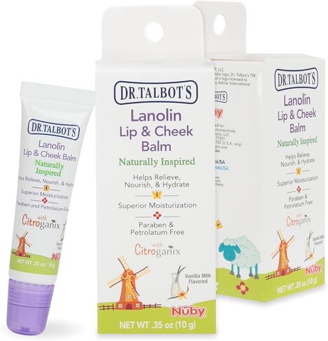 Dr. Talbot's Lanolin Lip and Cheek Balm - 0.35 oz | Naturally Inspired with Citroganix - Vanilla Milk Flavor in Saudi Arabia
