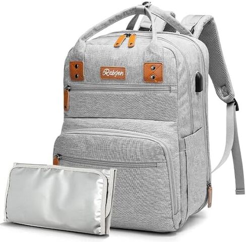 Rabjen Diaper Bag Backpack, Transformable Baby Bag, Spacious Enough for Twins' Stuff, Multifunction Back Pack in Kuwait