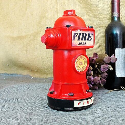 SAFIGLE Fire Hydrant Piggy Bank, Retro Fire Hydrant Model Money Bank Figurines Coin Bank Money Saving Piggy Bank Fire Party Decor for Firefighter Party in Saudi Arabia