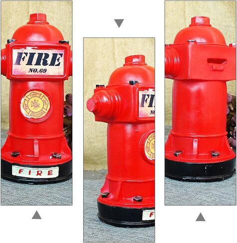 SAFIGLE Fire Hydrant Piggy Bank, Retro Fire Hydrant Model Money Bank Figurines Coin Bank Money Saving Piggy Bank Fire Party Decor for Firefighter Party in Saudi Arabia
