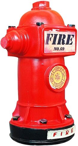 SAFIGLE Fire Hydrant Piggy Bank, Retro Fire Hydrant Model Money Bank Figurines Coin Bank Money Saving Piggy Bank Fire Party Decor for Firefighter Party in Saudi Arabia