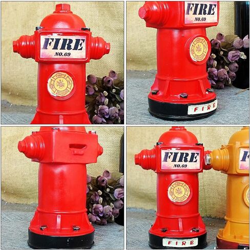 SAFIGLE Fire Hydrant Piggy Bank, Retro Fire Hydrant Model Money Bank Figurines Coin Bank Money Saving Piggy Bank Fire Party Decor for Firefighter Party in Saudi Arabia