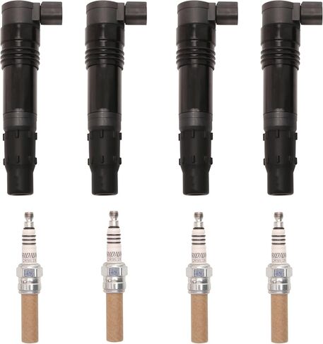 4pcs Ignition Coils & 4pcs Iridium Spark Plug Compatible with Suzuki Hayabusa GSX1300R 99-07 Replaces OE# F6T547 CR9EIX 129700-4400 3341035F10 in Saudi Arabia