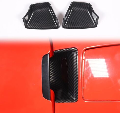 Car Exterior Door Handle Bowl Sticker Covers Compatible with Chevy Corvette C6 2005-2013, Door HandleCup Anti-Scratch Decorate Protector Sticker Accessories (Carbon Fiber Pattern) in Saudi Arabia