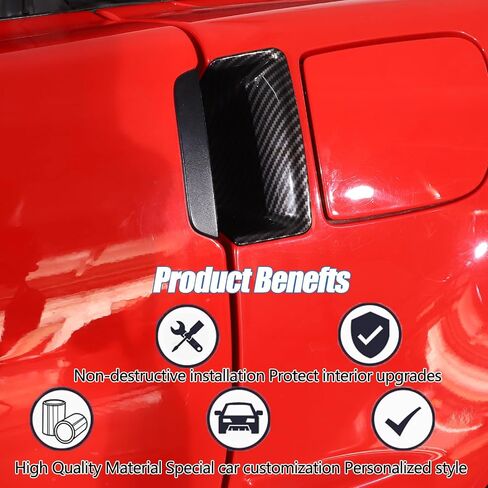 Car Exterior Door Handle Bowl Sticker Covers Compatible with Chevy Corvette C6 2005-2013, Door HandleCup Anti-Scratch Decorate Protector Sticker Accessories (Carbon Fiber Pattern) in Saudi Arabia