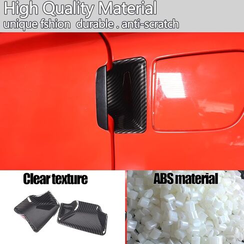 Car Exterior Door Handle Bowl Sticker Covers Compatible with Chevy Corvette C6 2005-2013, Door HandleCup Anti-Scratch Decorate Protector Sticker Accessories (Carbon Fiber Pattern) in Saudi Arabia