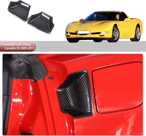 Car Exterior Door Handle Bowl Sticker Covers Compatible with Chevy Corvette C6 2005-2013, Door HandleCup Anti-Scratch Decorate Protector Sticker Accessories (Carbon Fiber Pattern) in Saudi Arabia