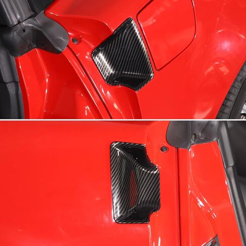 Car Exterior Door Handle Bowl Sticker Covers Compatible with Chevy Corvette C6 2005-2013, Door HandleCup Anti-Scratch Decorate Protector Sticker Accessories (Carbon Fiber Pattern) in Saudi Arabia
