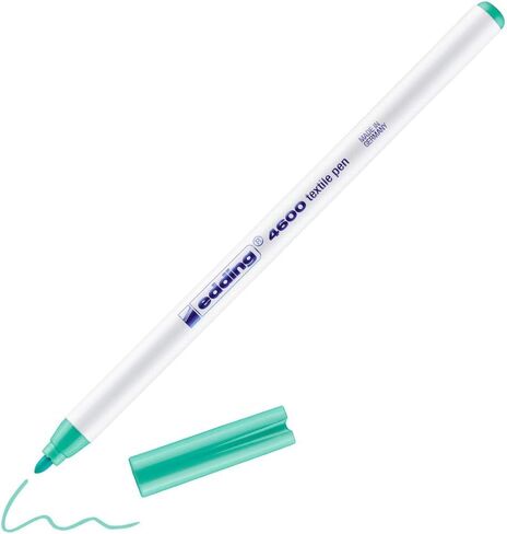 edding 4600 textile pen - orient blue - 1 pen - round nib 1 mm - permanent fabric pens for drawing on textiles, wash-resistant up to 60 °C - fabric pen in Saudi Arabia