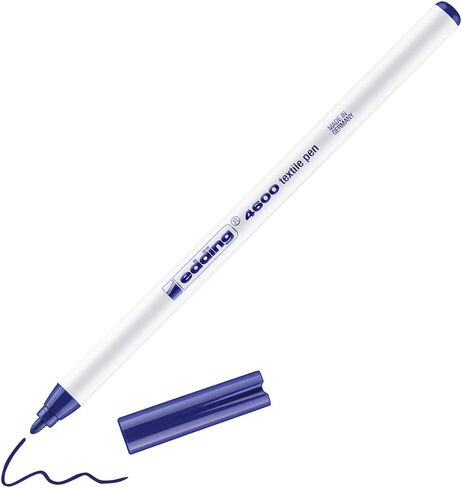 edding 4600 textile pen - orient blue - 1 pen - round nib 1 mm - permanent fabric pens for drawing on textiles, wash-resistant up to 60 °C - fabric pen in Saudi Arabia