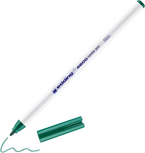 edding 4600 textile pen - orient blue - 1 pen - round nib 1 mm - permanent fabric pens for drawing on textiles, wash-resistant up to 60 °C - fabric pen in Saudi Arabia