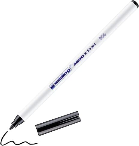 edding 4600 textile pen - orient blue - 1 pen - round nib 1 mm - permanent fabric pens for drawing on textiles, wash-resistant up to 60 °C - fabric pen in Saudi Arabia