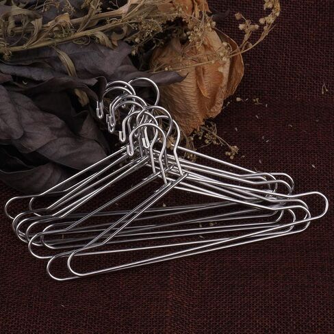 JANOU 10pcs Cute Dollhouse Clothes Hang Miniature Wire Clothes Stand (Silver) in Saudi Arabia