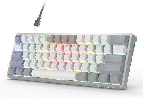 AULA 60 Percent Wired Mechanical Gaming Keyboard, 29 RGB Backlit Custom Hot Swappable Keyboard, Brown Switch 60% Mini Small Compact Keyboard for PC/Mac/Laptop/Wins —— (Wired Version) in Saudi Arabia