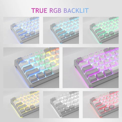 AULA 60 Percent Wired Mechanical Gaming Keyboard, 29 RGB Backlit Custom Hot Swappable Keyboard, Brown Switch 60% Mini Small Compact Keyboard for PC/Mac/Laptop/Wins —— (Wired Version) in Saudi Arabia
