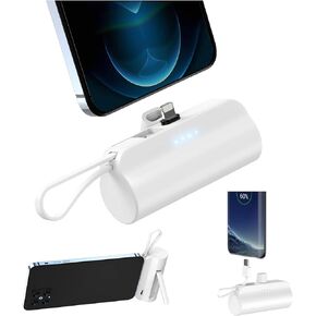mini Pocket size for iPhone, Small Power Bank Fast Charging 5000mAh PD Battery Pack Compatible with iPhone 14 plus/14 Pro Max/13/13Pro Max/12/12Mini/11/XR/XS/X/8/7 Android phone (Black)
