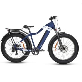 Electric Bike for Adults with Double Disc Brakes | Unisex Fat Tire Road Snow Beach Mountain Bicycle with 26 Inch Wheels 48V 14ah Removable Battery W/Fast Charge 750W Motor