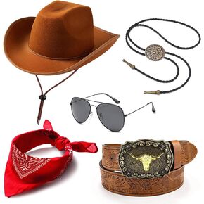 RIOSO Cowboy Outfit for Men Western Outfits Accessories Cowboy Costume Halloween Cosplay