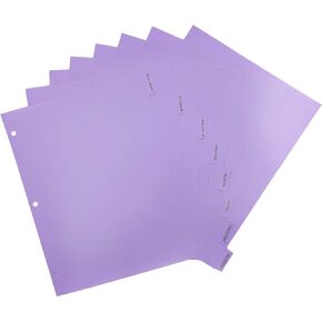 3-Ring Binder Plastic Pink Dividers, 8 Tabs, Include an Exquisite Planner Sticker, Sturdy & Aesthetic Dividers with Tabs,1 Set