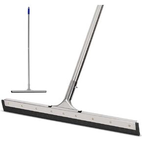 Floor Squeegee Scrubber 55inch Long Stainless Steel Handle with 22inch Wide Silicon Rubber Blade - Perfect Squeegee Broom for Floor Washing and Drying Shower Glass, Marble, Wood surfaces