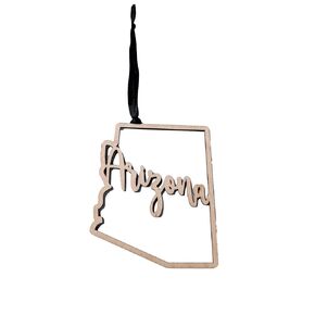 Arizona Christmas Ornament State Ornament Rustic Ornament Wood Ornament Country Christmas