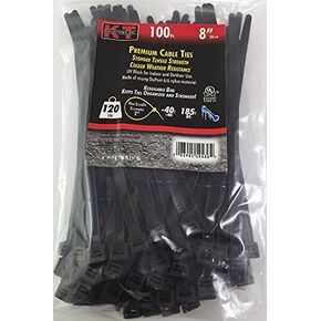 5-9436 روابط كابل 7.9 بوصة، شديدة التحمل، أسود فوق بنفسجي، 100 قطعة in Kuwait